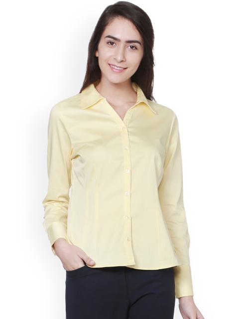

Allen Solly Woman Yellow Regular Fit Solid Formal Shirt