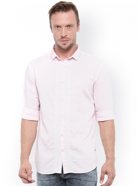 

WITH Men Pink Smart Slim Fit Solid Casual Shirt