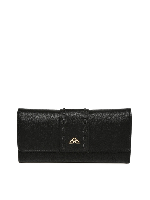 

DressBerry Women Black Textured Three Fold Wallet