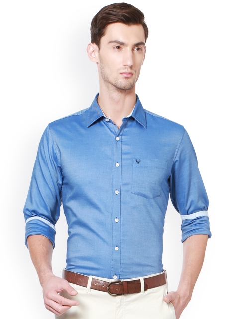 

Allen Solly Men Blue Slim Fit Solid Semiformal Shirt