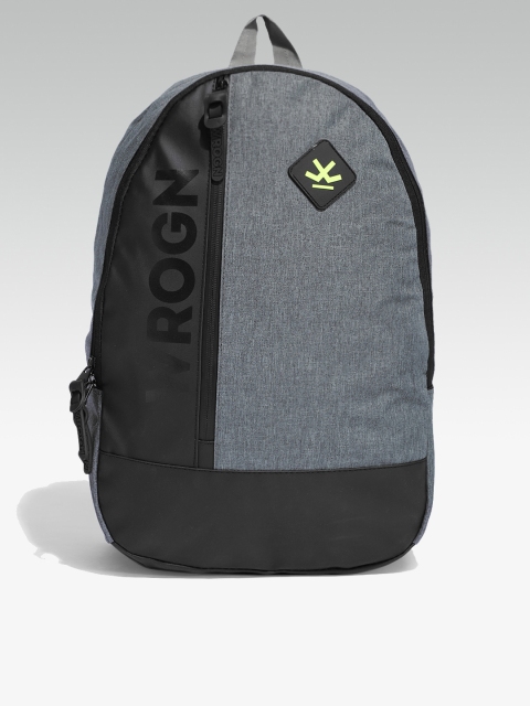 

WROGN Unisex Grey & Black Colourblock Backpack
