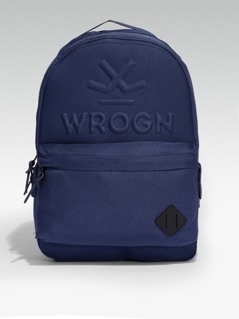 

WROGN Unisex Blue Solid Backpack