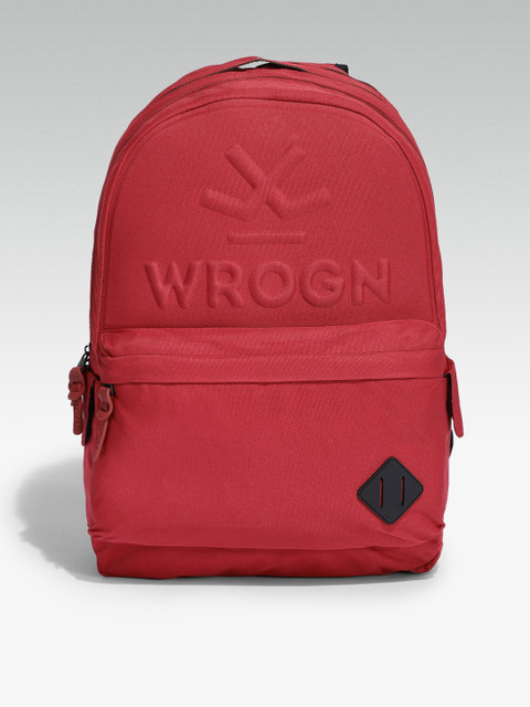

WROGN Unisex Red Solid Backpack