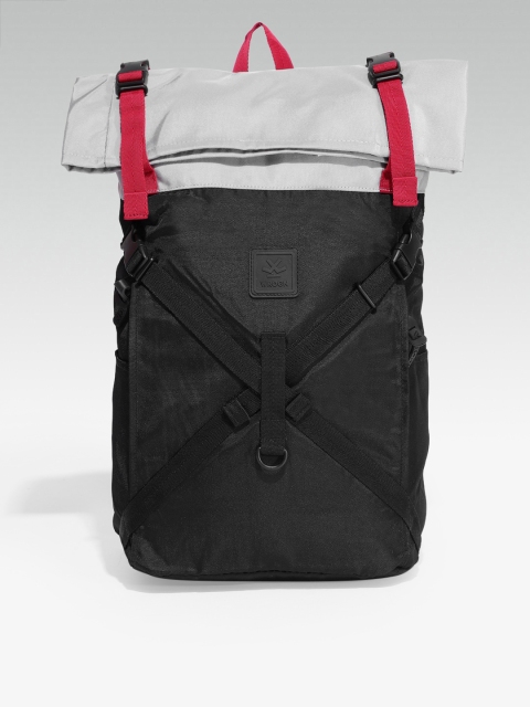 

WROGN Unisex Black & Grey Colourblocked Backpack