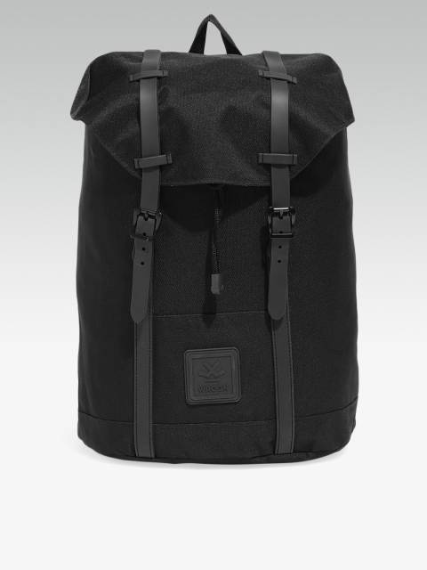 

WROGN Unisex Black Solid Backpack