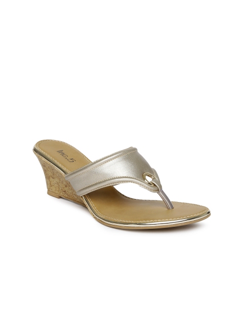 

Inc 5 Women Gold-Toned Solid Wedges