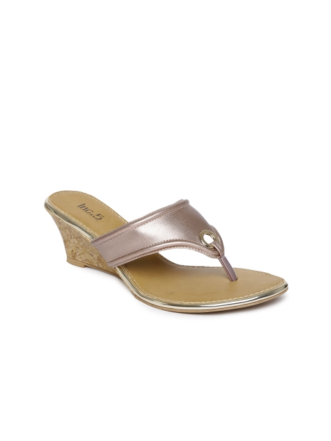 

Inc 5 Women Rose Gold-Toned Solid Wedges