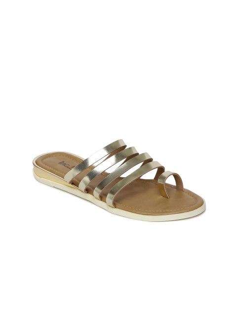 

Inc 5 Women Gold-Toned Solid One Toe Flats