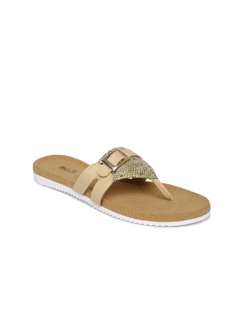 

Inc 5 Women Beige Printed Open Toe Flats