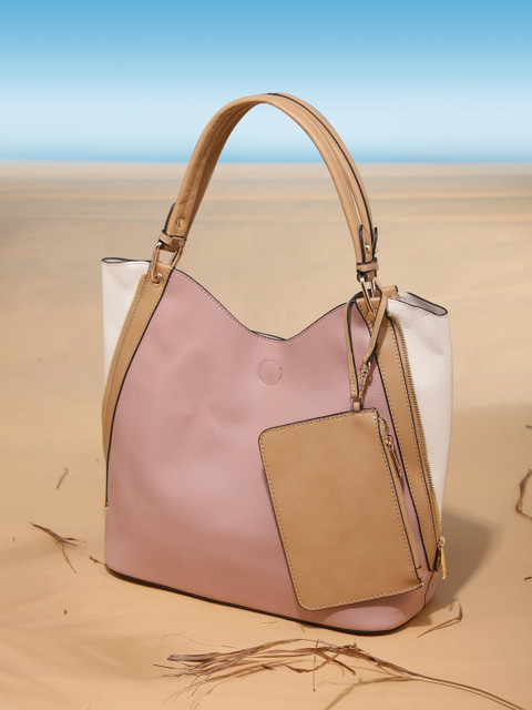 

Mast & Harbour Pink & White Colourblocked Shoulder Bag