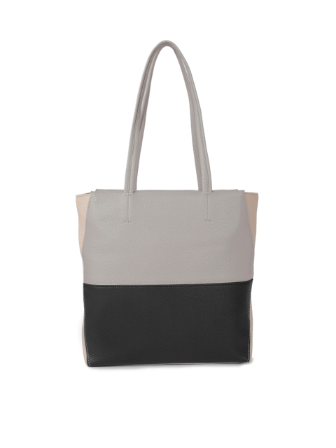 

Mast & Harbour Grey & Black Colourblocked Shoulder Bag