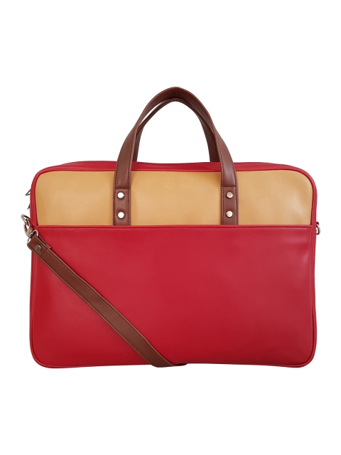 

Toteteca Women Red Colourblocked Laptop Bag