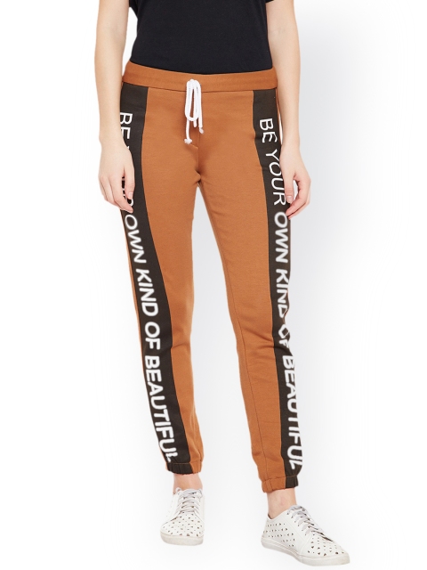 

Rider Republic Women Tan Brown Regular Fit Printed Joggers