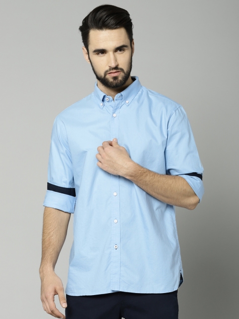 

Marks & Spencer Men Blue Regular Fit Solid Casual Shirt