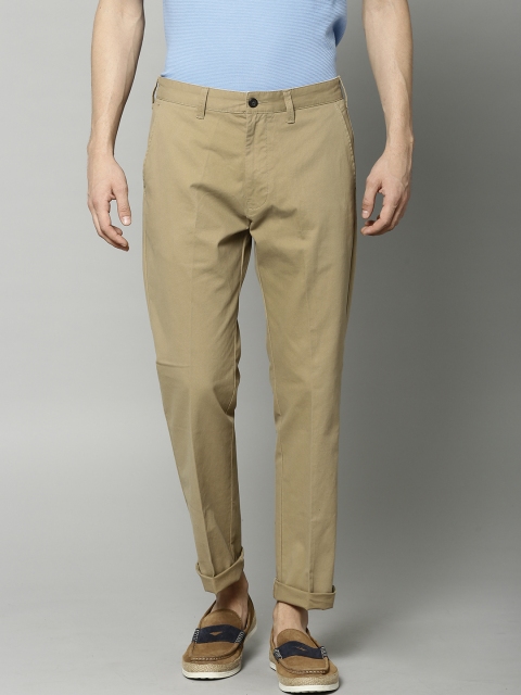 

Marks & Spencer Men Khaki Straight Fit Solid Trousers