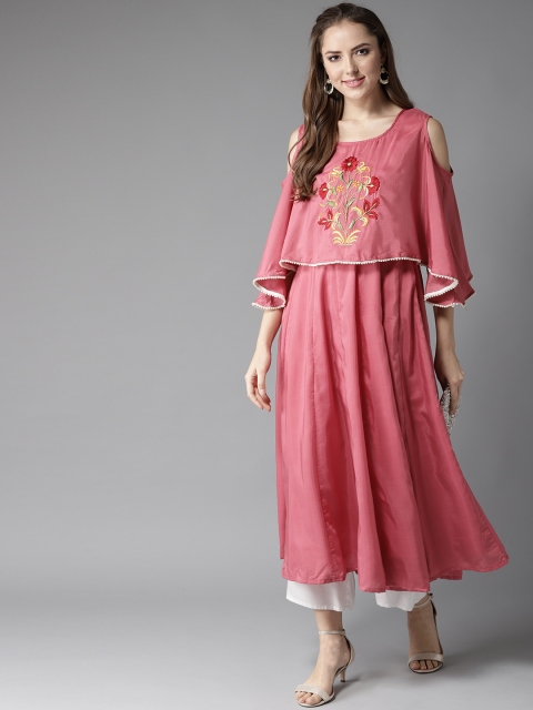 

Anouk Women Pink Solid Anarkali Kurta