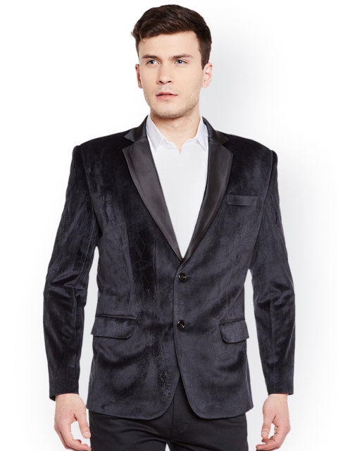 

Wintage Black Single-Breasted Tailored Fit Party Blazer