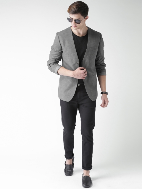 

Mast & Harbour Men Grey Regular Fit Casual Blazer