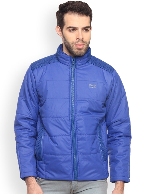 

Duke Men Blue Solid Padded Jacket