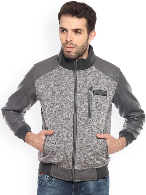 

Duke Men Grey Solid Bomber