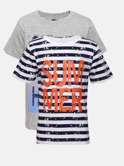 

YK Boys Pack of 2 Printed T-shirts, White