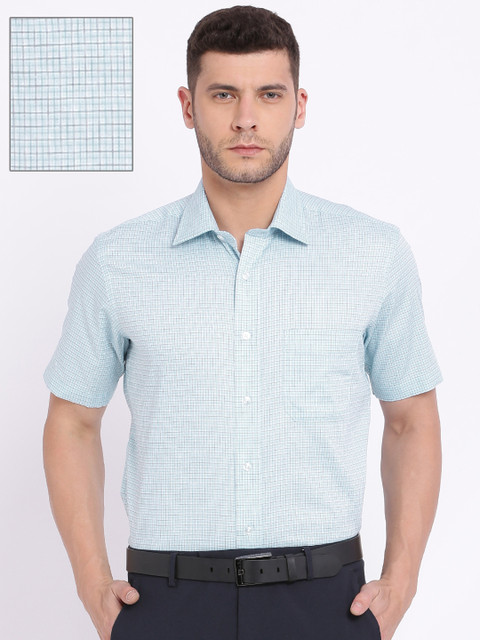 

Arrow Men Blue & White Regular Fit Checked Formal Shirt