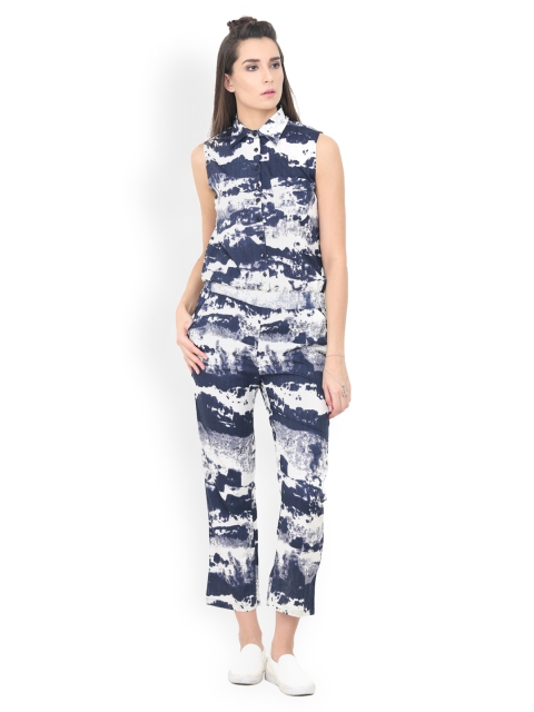 

Trend Arrest Blue Printed Basic Jumpsuit