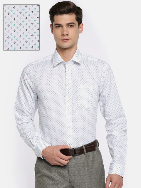 

Arrow Men White Slim Fit Printed Formal Shirt