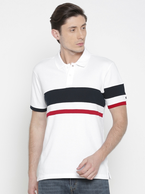 

Arrow Sport Men White Solid Polo T-Shirt
