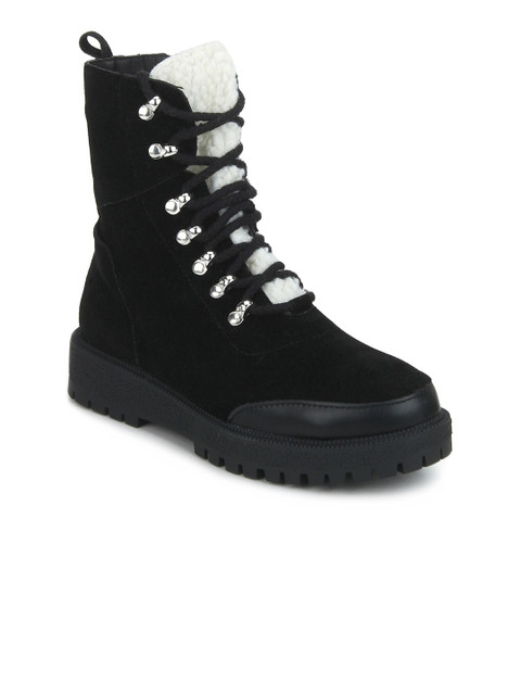

Truffle Collection Women Black Solid Heeled Boots