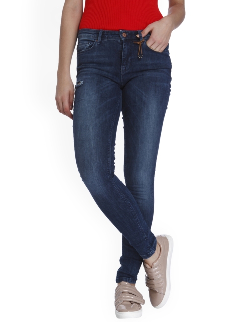 

ONLY Women Blue Skinny Fit Low-Rise Clean Look Jeans