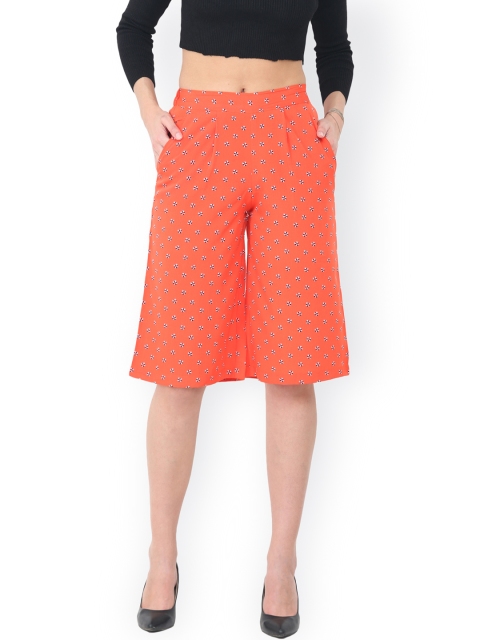 

Trend Arrest Women Orange Relaxed Loose Fit Printed Culottes