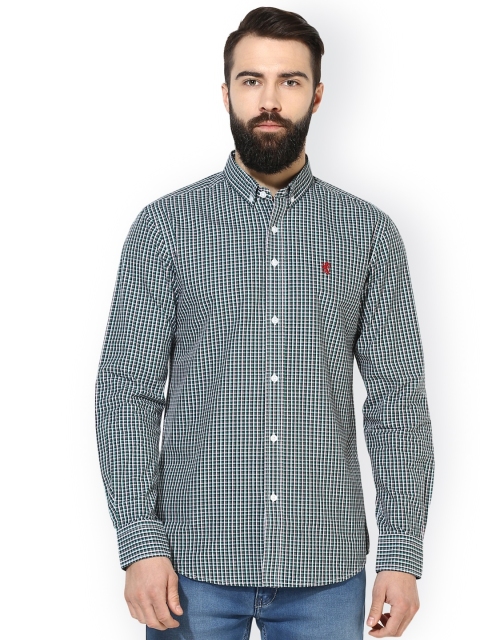 

Red Tape Men Green Comfort Regular Fit Checked Casual Shirt