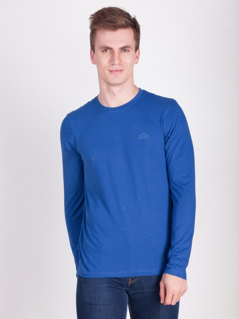 

Force NXT Men Blue Solid Round Neck T-shirt