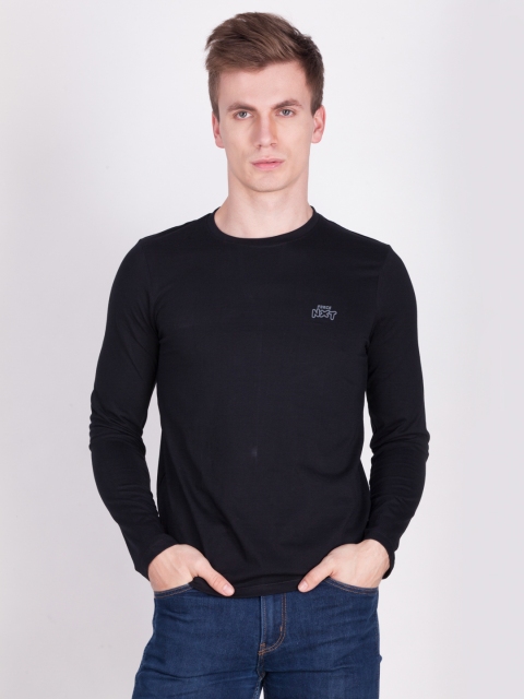 

Force NXT Men Black Solid Round Neck T-shirt