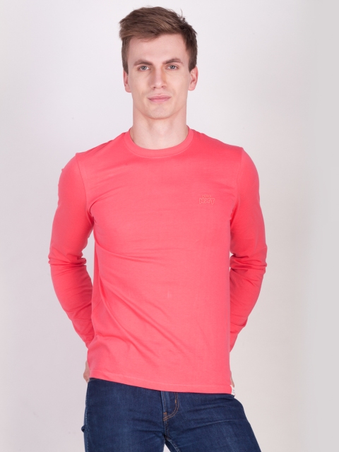 

Force NXT Men Coral Solid Round Neck T-Shirt