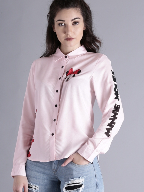 

Kook N Keech Disney Women Pink Regular Fit Printed Casual Shirt