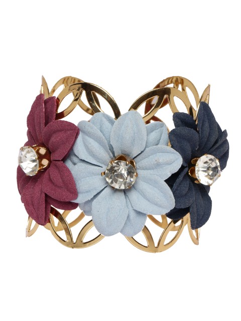

Shining Diva Multicoloured Metal Cuff Bracelet, Multi