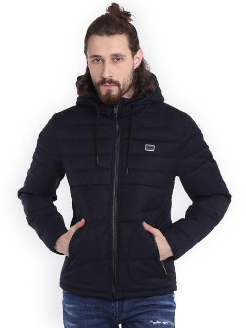 

Antony Morato Men Navy Blue Solid Puffer Jacket