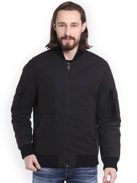 

Antony Morato Men Black Solid Bomber