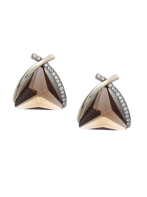 

Shining Diva Brown Contemporary Studs