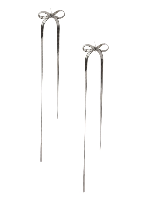 

Shining Diva Silver-Toned Contemporary Drop Earrings