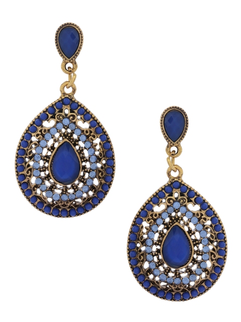 

Shining Diva Blue Contemporary Drop Earrings