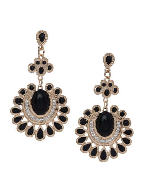 

Shining Diva Black Contemporary Chandbalis