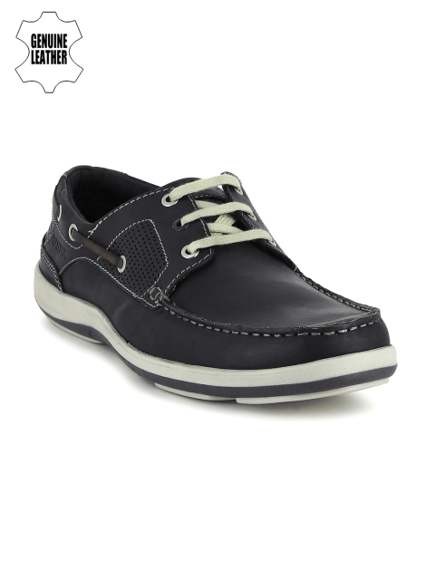 

U.S. Polo Assn. Men Navy Blue Genuine Leather Marshell Derbys