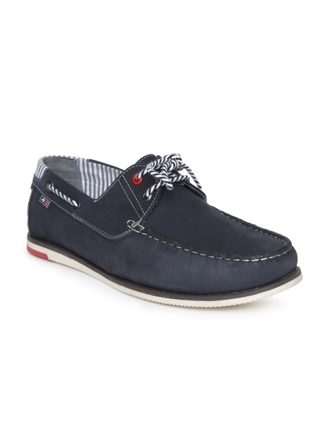 

Arrow Men Navy Blue Algona Leather Boat Shoes