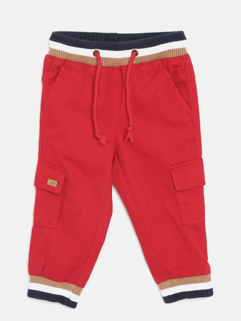 

United Colors of Benetton Boys Red Slim Fit Solid Joggers