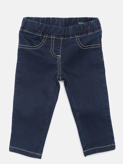 

United Color of Benetton Girls Navy Jeggings, Navy blue