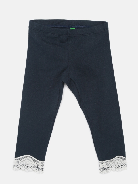 

United Colors of Benetton Girls Navy Leggings, Navy blue