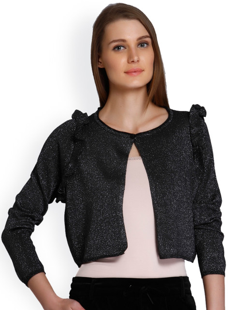 

ONLY Women Black Solid Cardigan